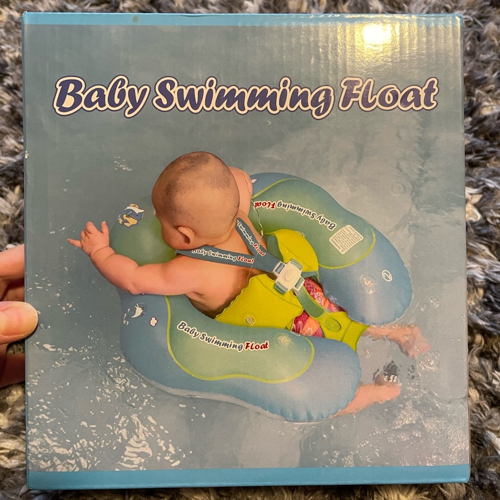 Baby Swimming Float with Blue and Green Design